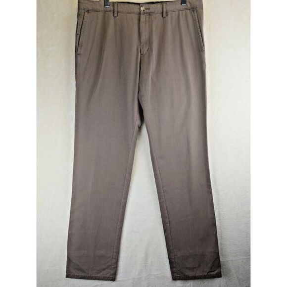 Hugo Boss Chino Mens Pants Size 36L Khaki Preppy Academic Brown Crigan Long‎ - Picture 1 of 8
